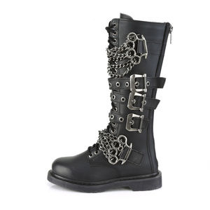 Mens Gothic Lace Up Knee High Boots